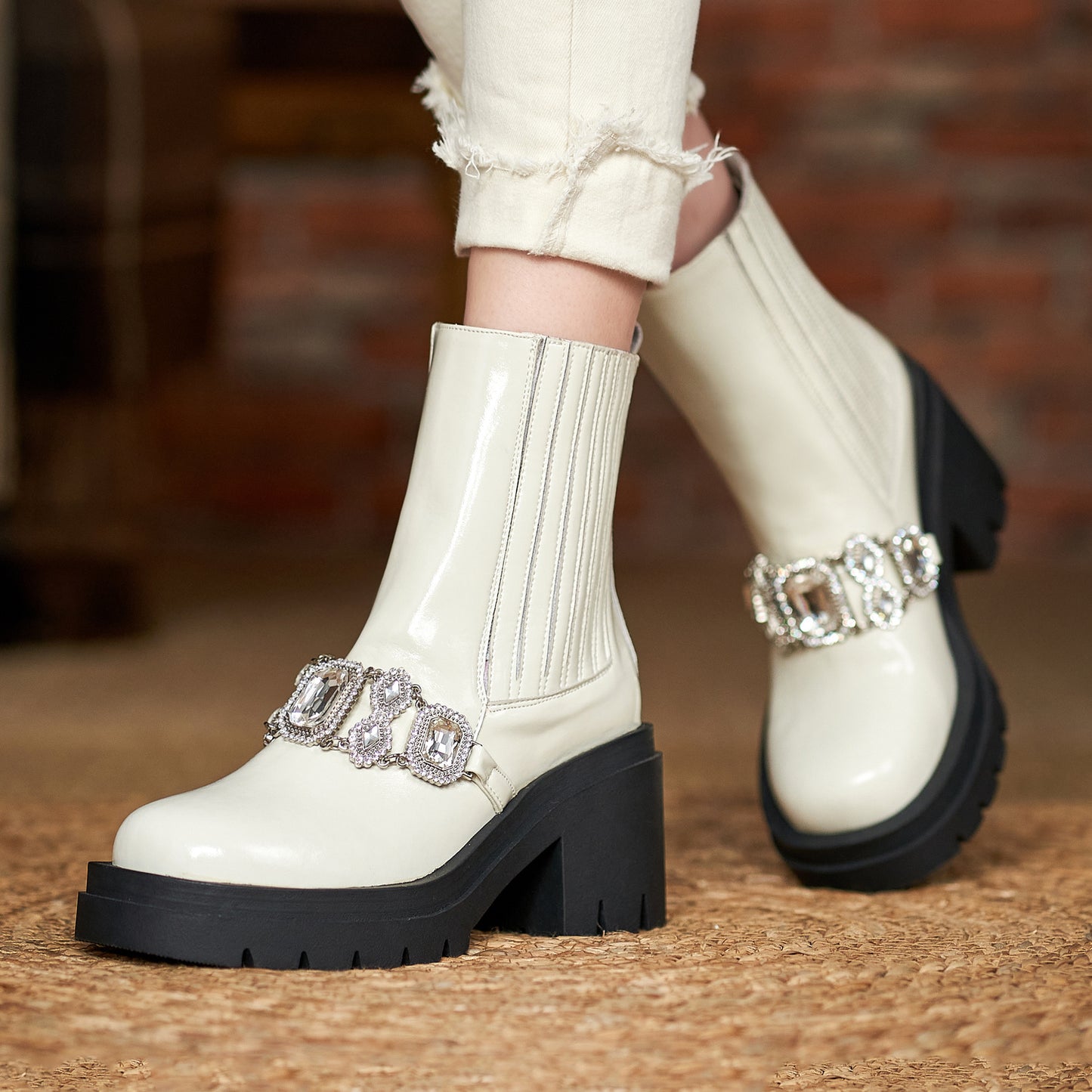 Women High Heel Knight Boots Ins Thick