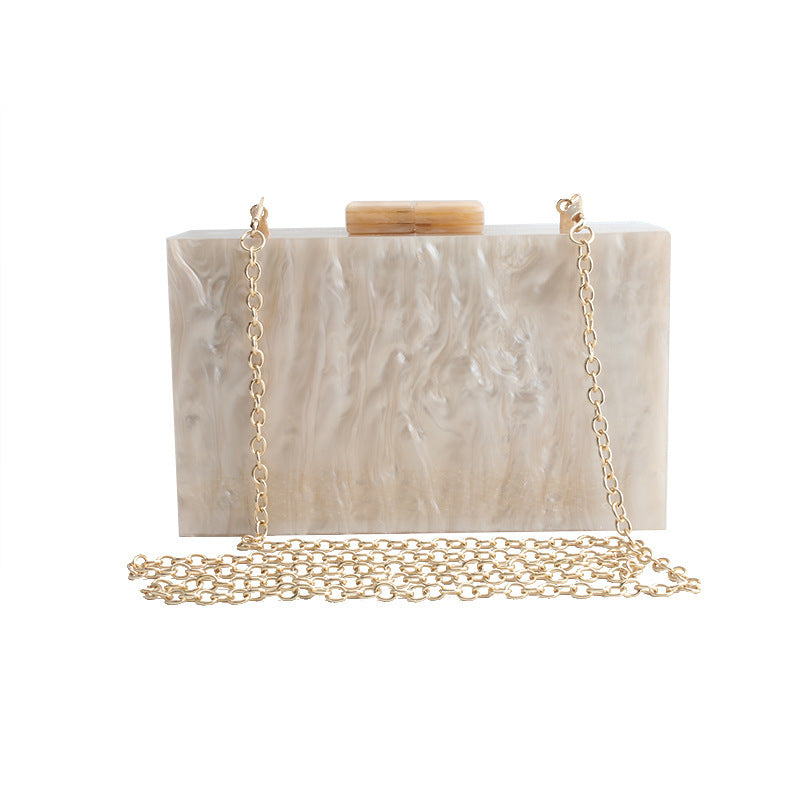 Women Marble Pattern Acrylic Luxury Handbags
