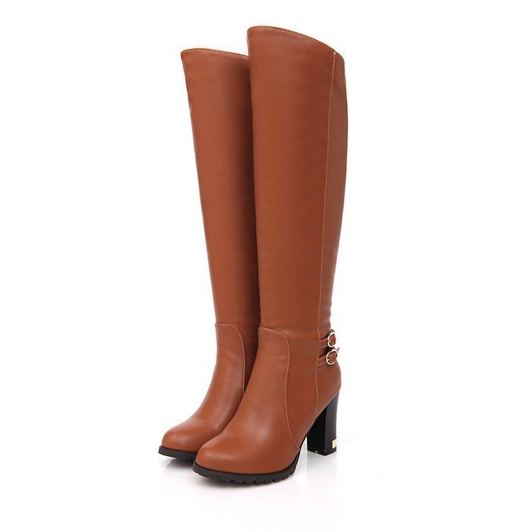 Chunky Heel Over-the-knee Women's High Heels Boots.