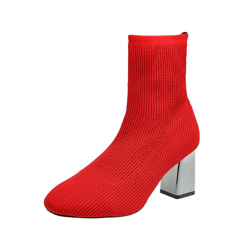 Elastic women high heels boots