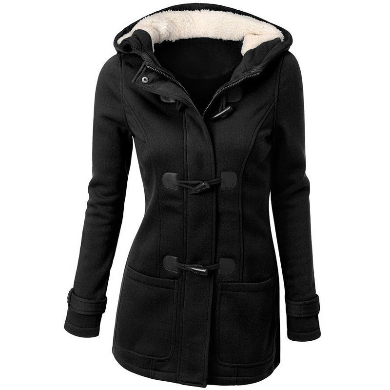Warm winter fur collar jackets. Parka hoodies.