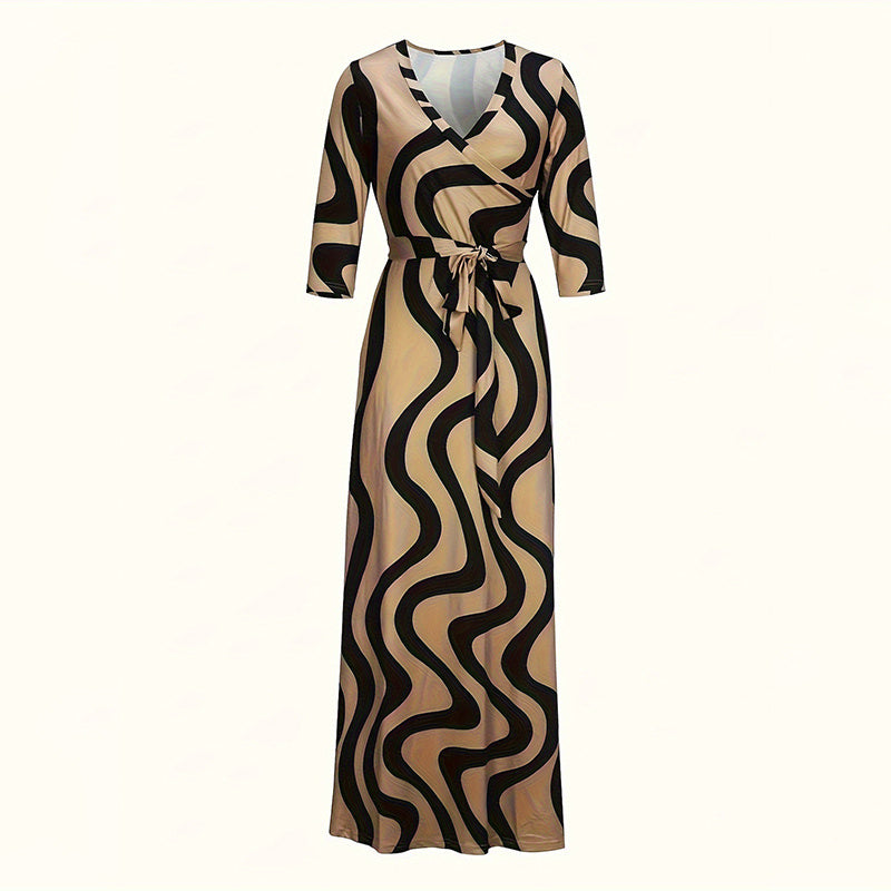Women's Summer Geometric Print Maxi Dresses