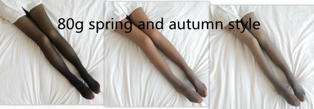 Translucent Fleece Lined Leggings.Tights Fall And Winter Warm Fleece Pantyhose, Women Thermal Winter Tights