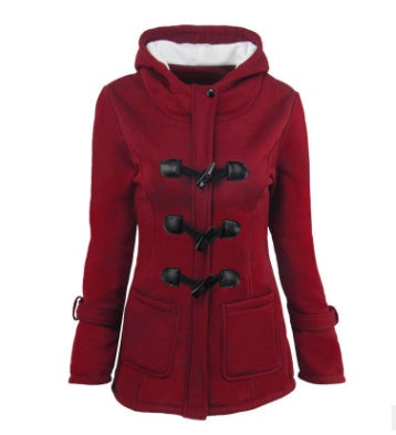 Warm winter fur collar jackets. Parka hoodies.
