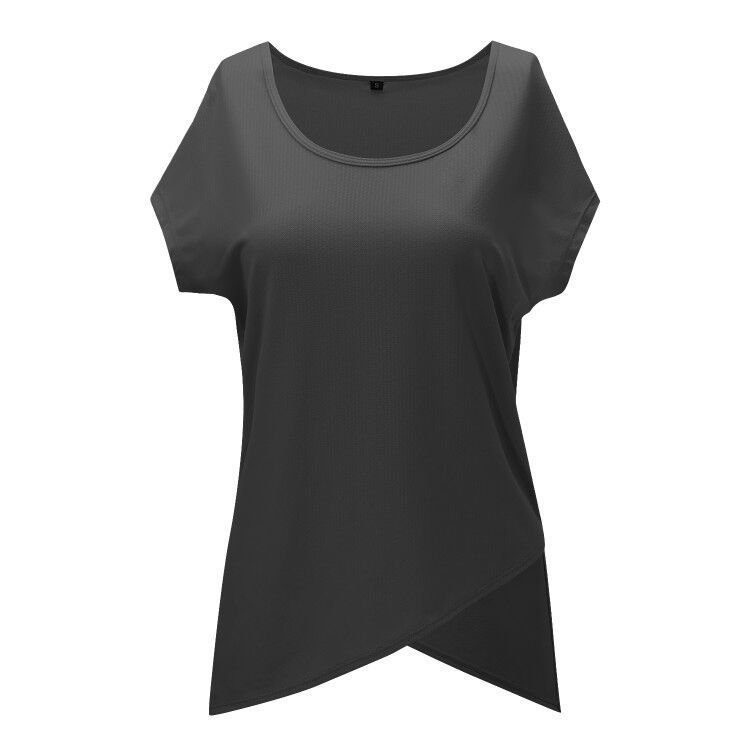 Loose breathable jacquard mesh casual sports t-shirt