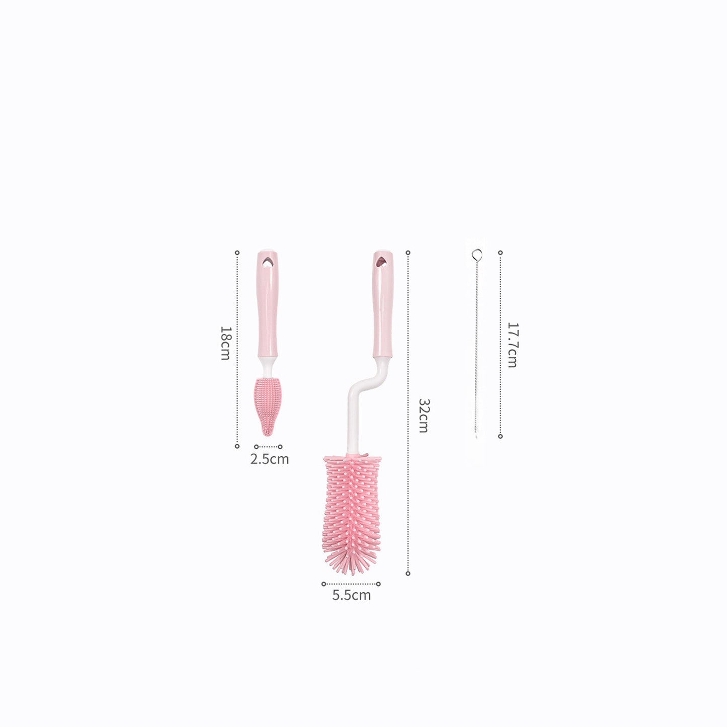 Silicone Scrubbing Baby Bottle Brush Straw