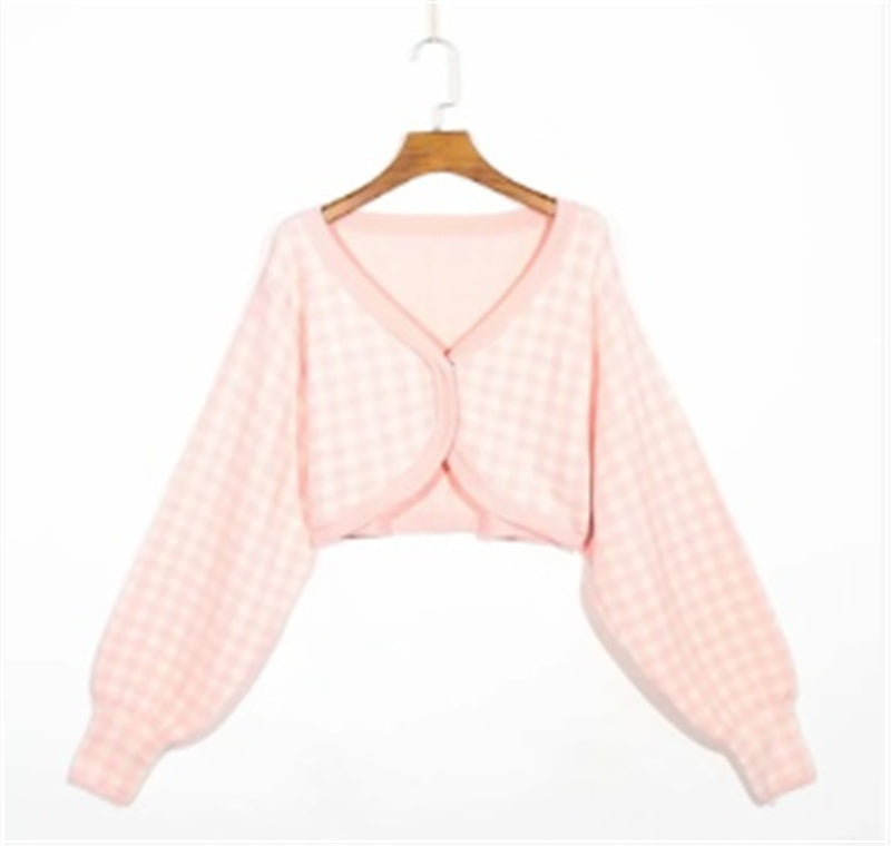 Fashionable V-neck Knitted Jacket