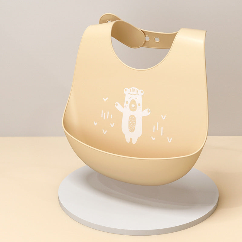 Baby Eating Saliva/ Waterproof Bibs. Silicone Super Soft Food Pockets