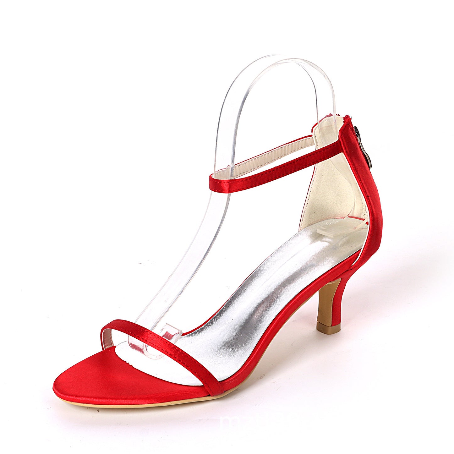 Satin-Colored Women One Strip Sandals Shoes