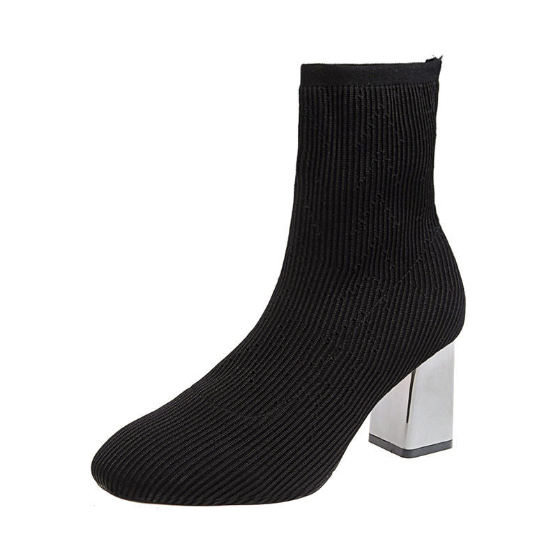 Elastic women high heels boots