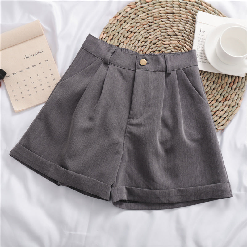 High waist wide leg loose shorts