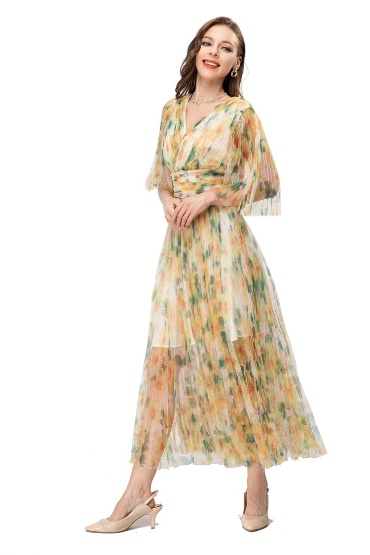 Women's Retro Casual Temperament Printed Dresses