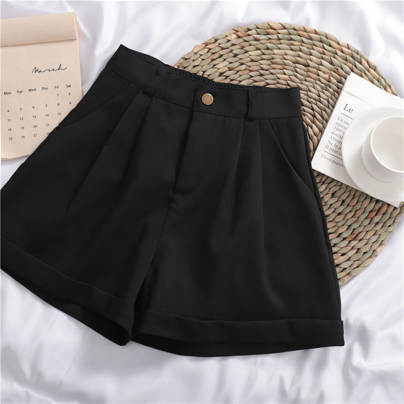 High waist wide leg loose shorts