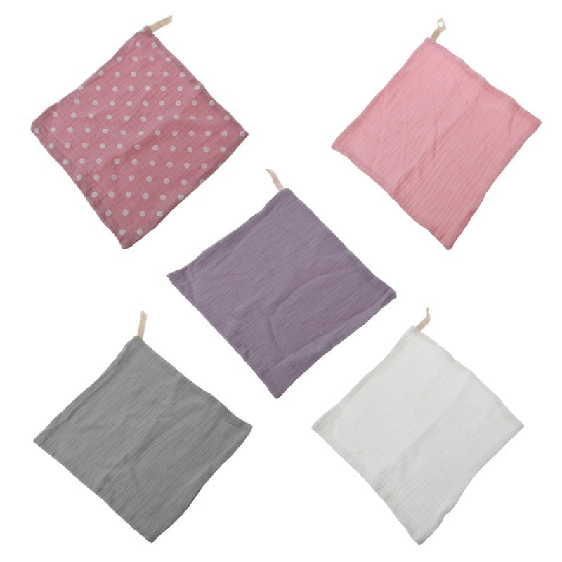 5-piece Baby Towel Plain Cotton Face Towel