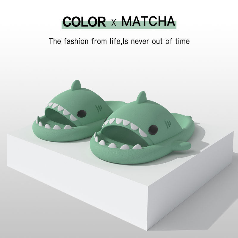Indoor &Outdoor Funny Shark Cartoon Adult Slippers
