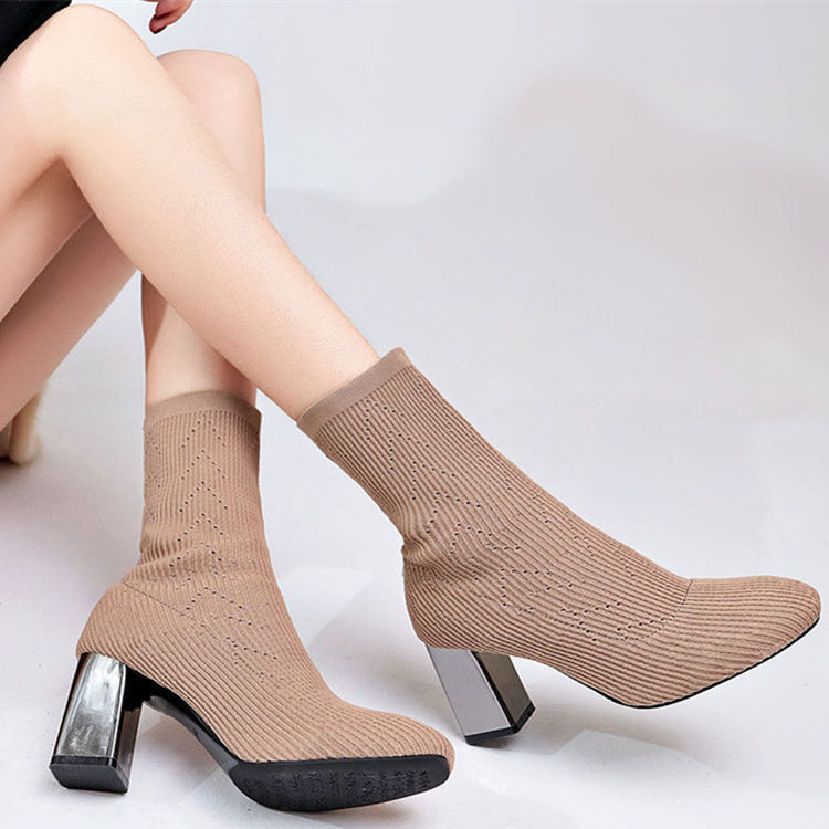 Elastic women high heels boots