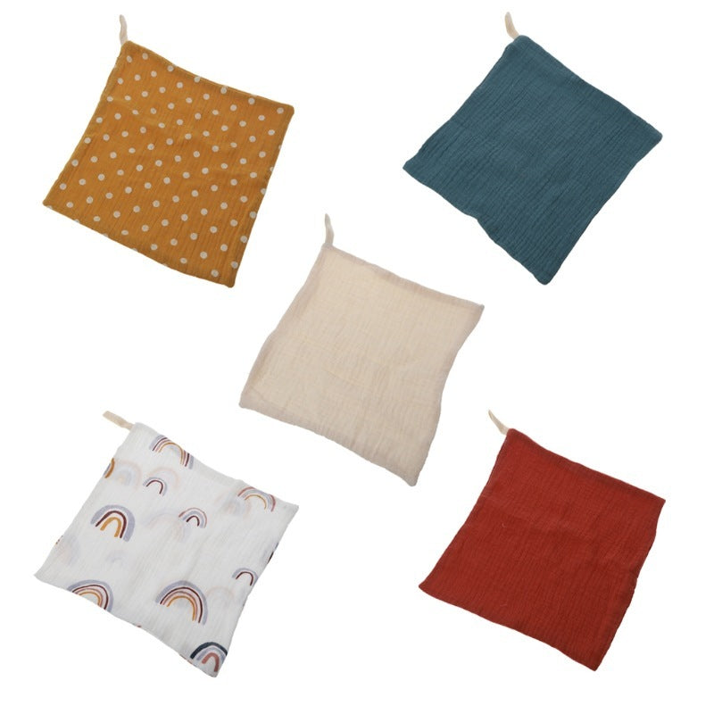 5-piece Baby Towel Plain Cotton Face Towel