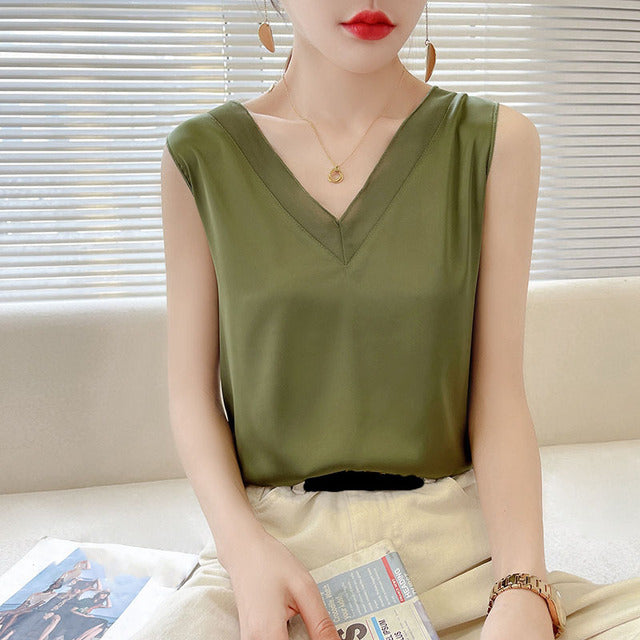 Elegant Women's Silk Satin Sling for Office Wear
