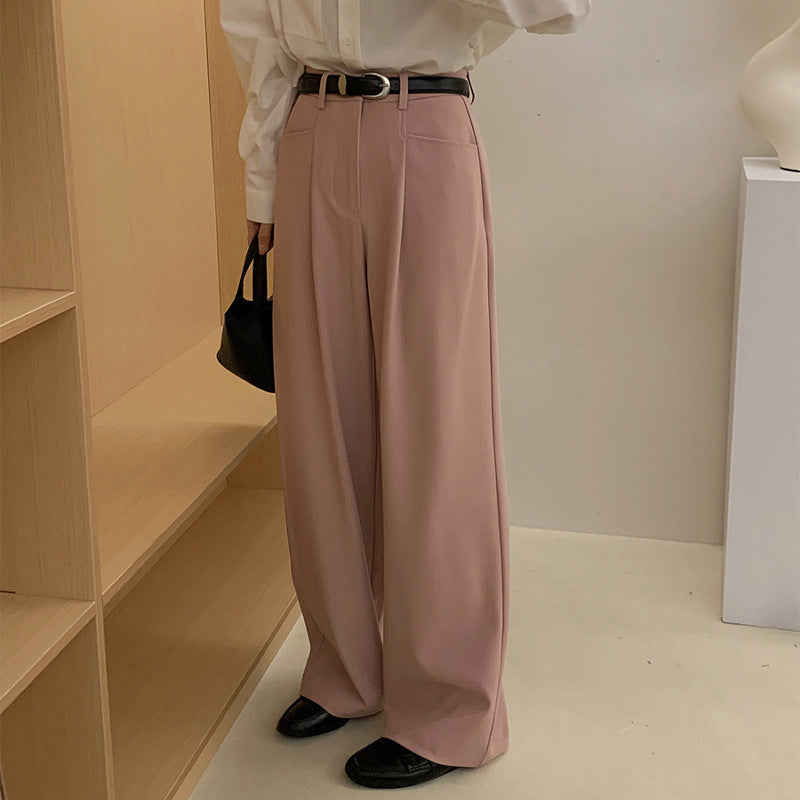 Casual Idle Style Draped Pants