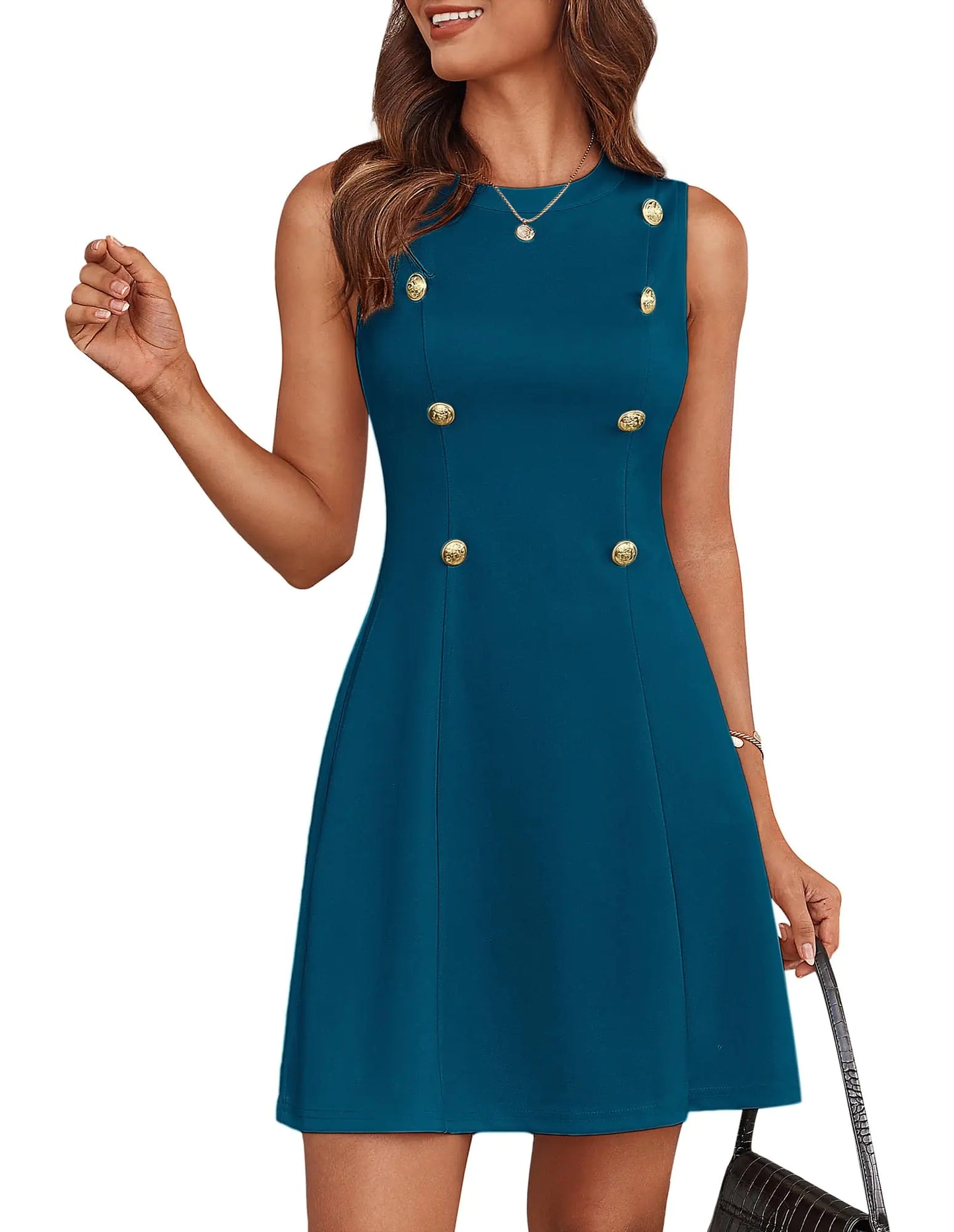 Sleeveless Tank Dresses for women. Crew Neck Slim Fit Short Casual Bodycon Party Club Mini Dress