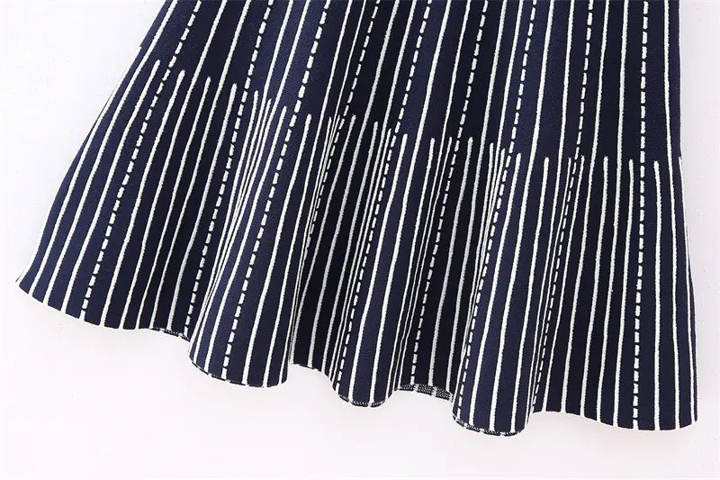 Women's Sleeveless Striped Knit Mini Dress