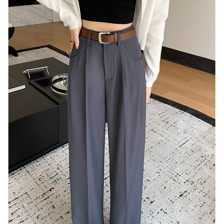 New High Waist Drooping Suit Pants Women