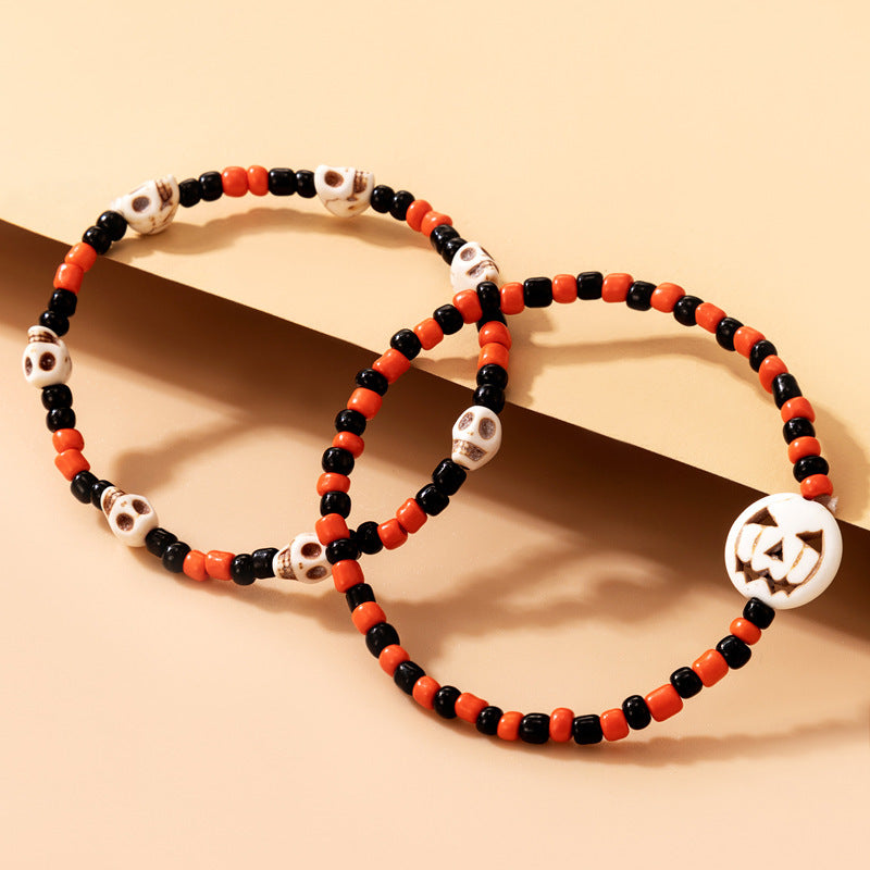 Halloween bracelets and Earrings skulls jewelry