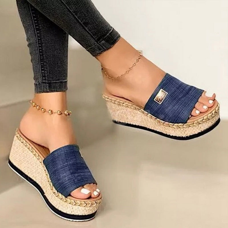 Platform sandals wedge fashion heels