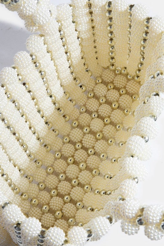 French niche bayberry ball hand-woven, beaded pearl ,dinner handbag