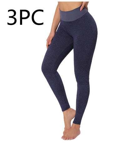 Plaid Seamless High Waist Fitness Yoga Pants. Breathable Gym Leggings
