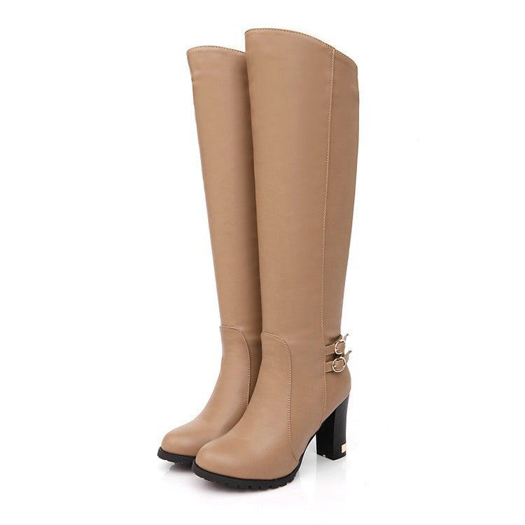 Chunky Heel Over-the-knee Women's High Heels Boots.