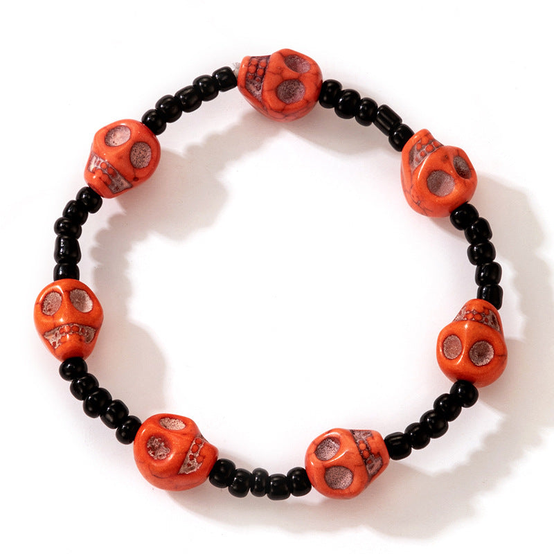 Halloween bracelets and Earrings skulls jewelry