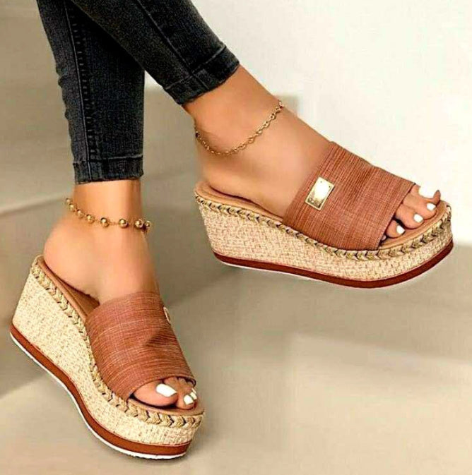 Platform sandals wedge fashion heels