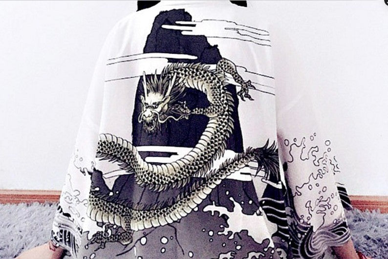 Korean version of the wild five-point sleeve Japanese style and wind feather weaving sunscreen chiffon cardigan women's clothing