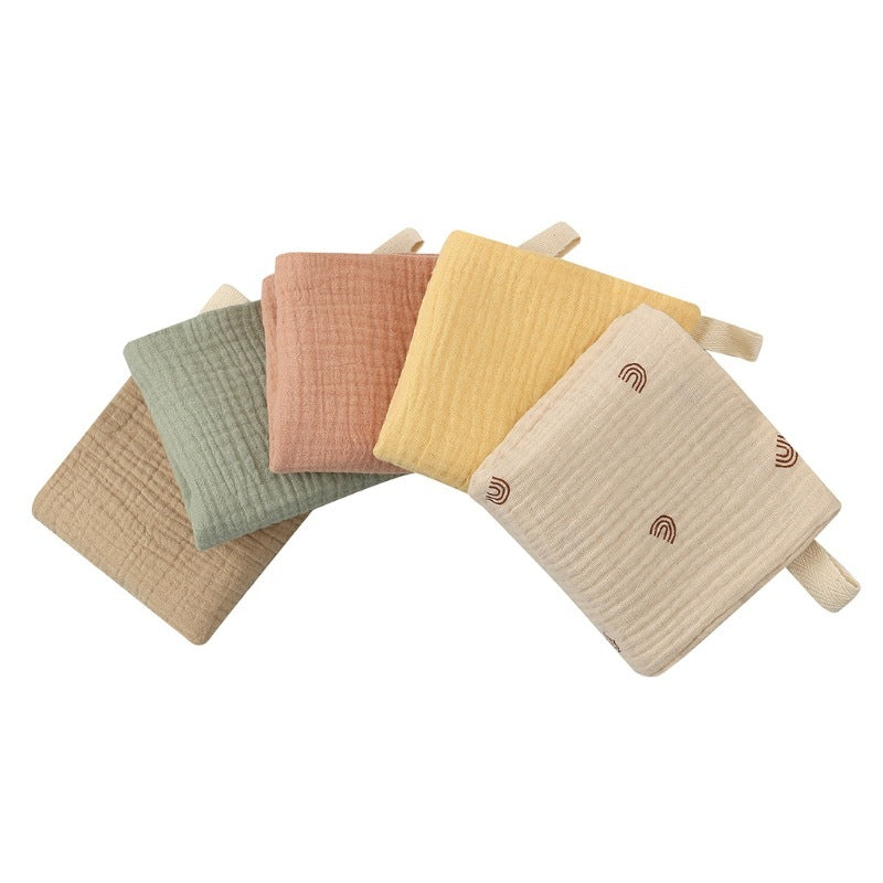 5-piece Baby Towel Plain Cotton Face Towel