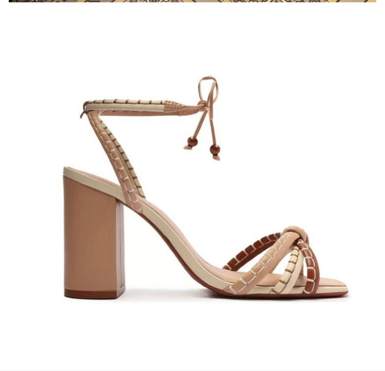 Plus Size Women's Heels with Colorful Straps and Block Heels