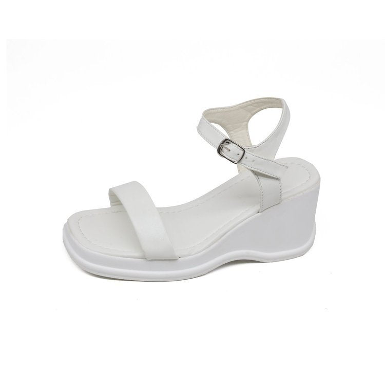 Platform Wedge Women Sandals Shoes. Square Toe Open Toe
