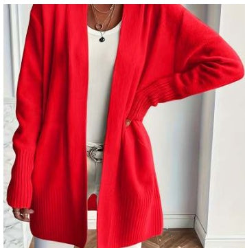Women's Mid-length Large Pocket Sweaters/Cardigans