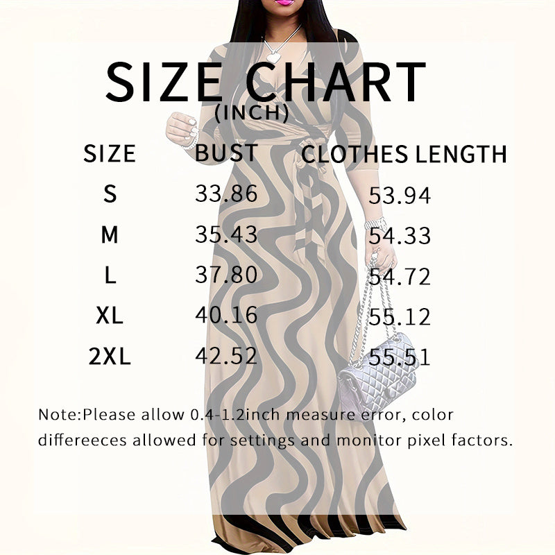 Women's Summer Geometric Print Maxi Dresses