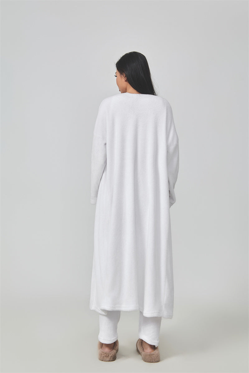 3 Piece Cozy Warm Pajama Lounge Set, Winter Dress