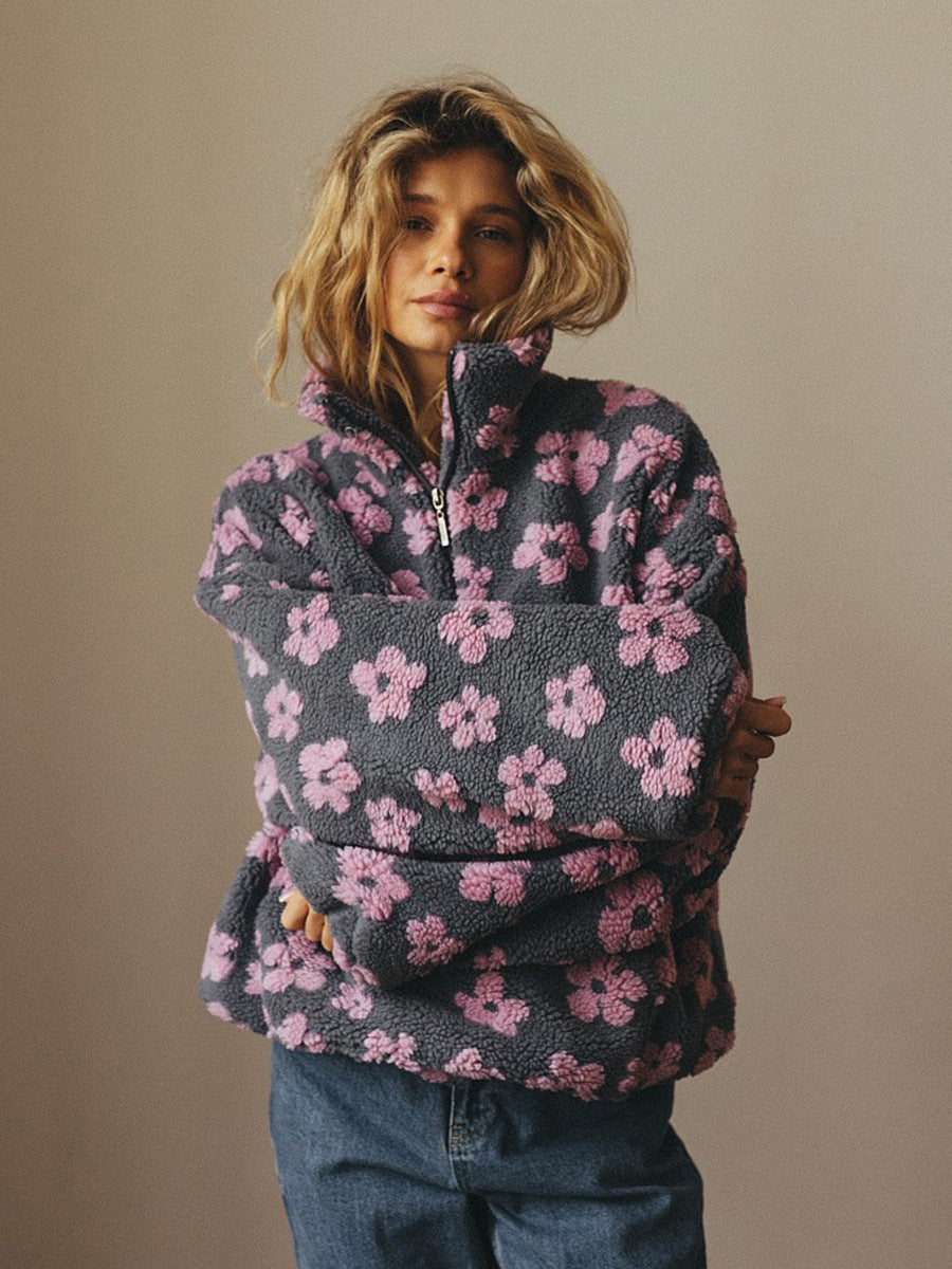 Polyester Warm Furry Coat Women