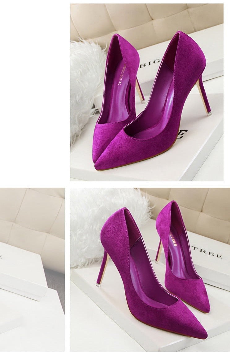 Fashionable Minimalist Pointed Toe High Heels for Women