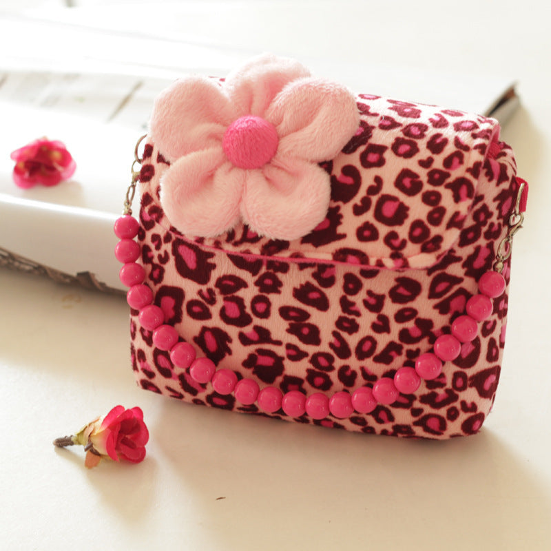 Children's cute flower bead chain hand bag/ baby purse