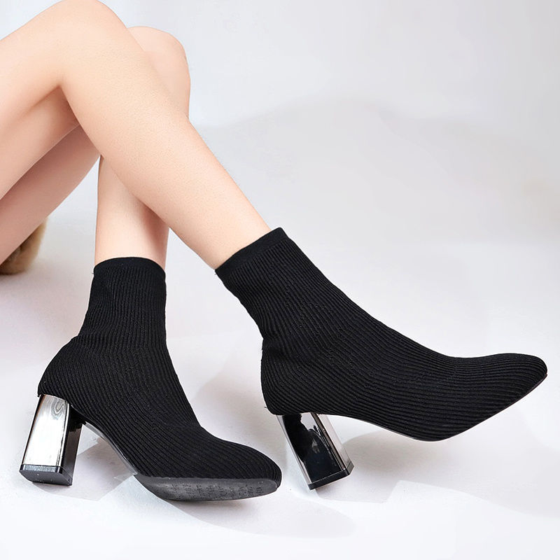 Elastic women high heels boots