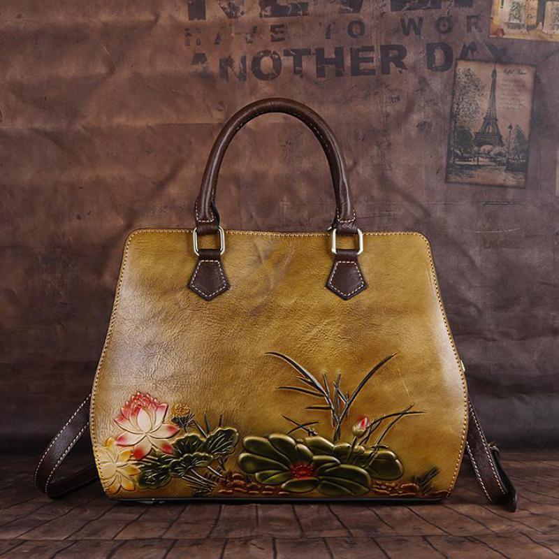 Cowhide Cross-Border Retro Ladies Handbags