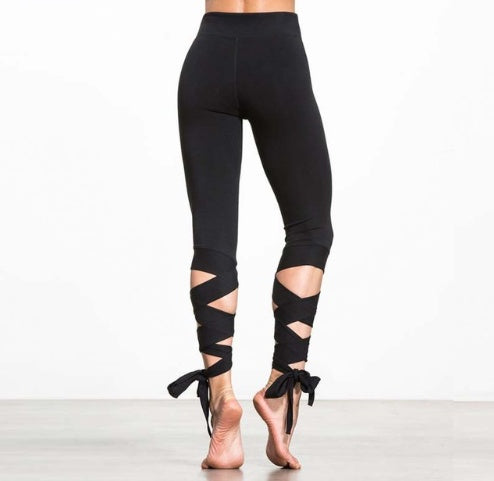 Yoga Sports Tight Leggings For Women.  Fitness dance ballet bandage leggings.