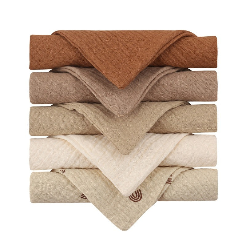 5-piece Baby Towel Plain Cotton Face Towel