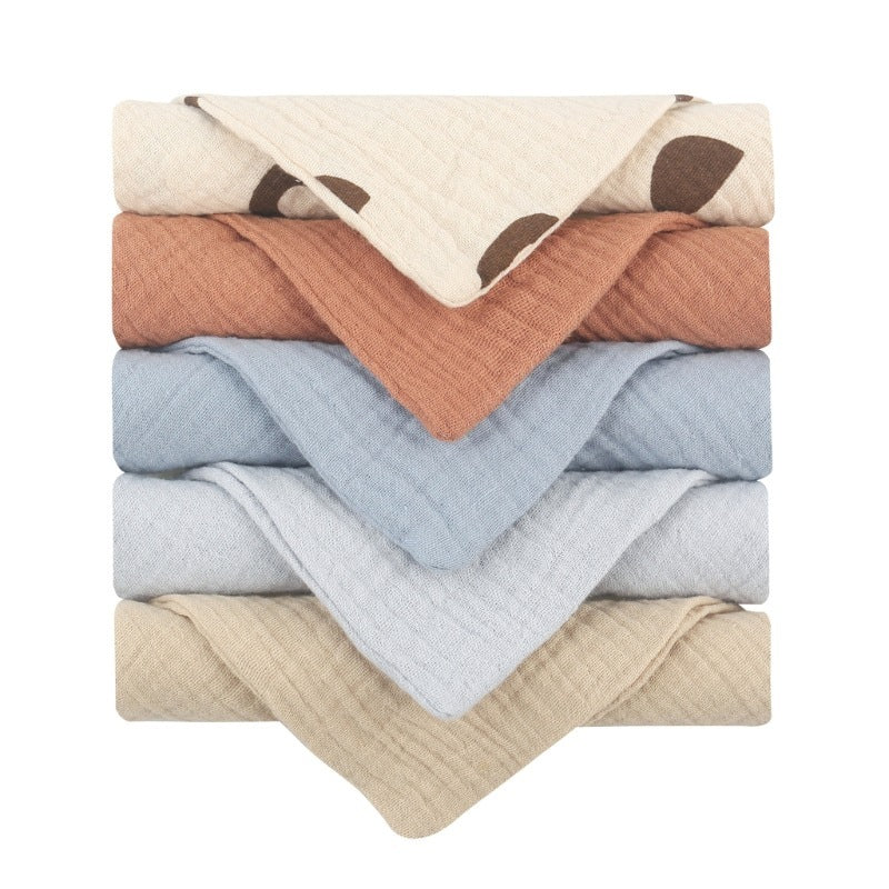 5-piece Baby Towel Plain Cotton Face Towel