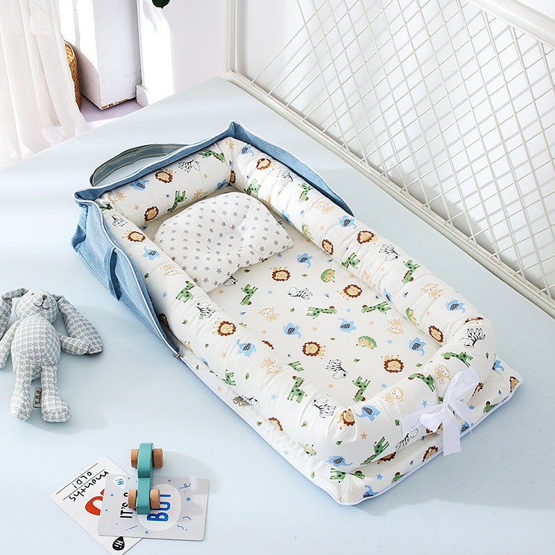 Baby Removable & Washable, Portable Cotton Cradle Travel Bed Crib, For Children Infant Kids