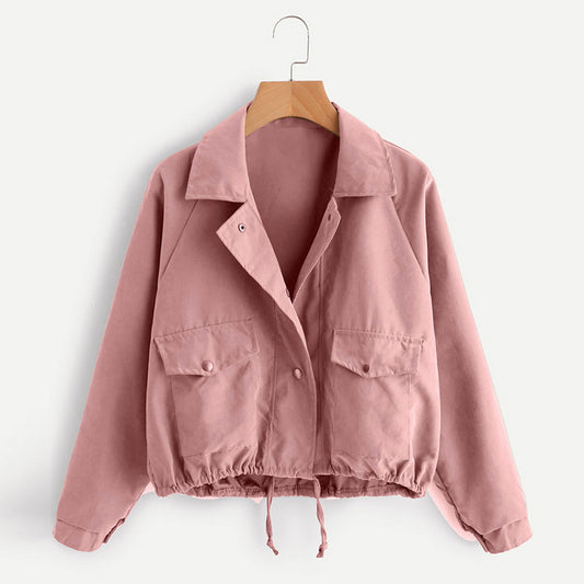All-match women's long-sleeved short jacket
